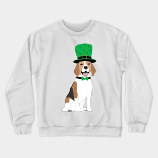 Dog celebrating saint patrick's day Crewneck Sweatshirt